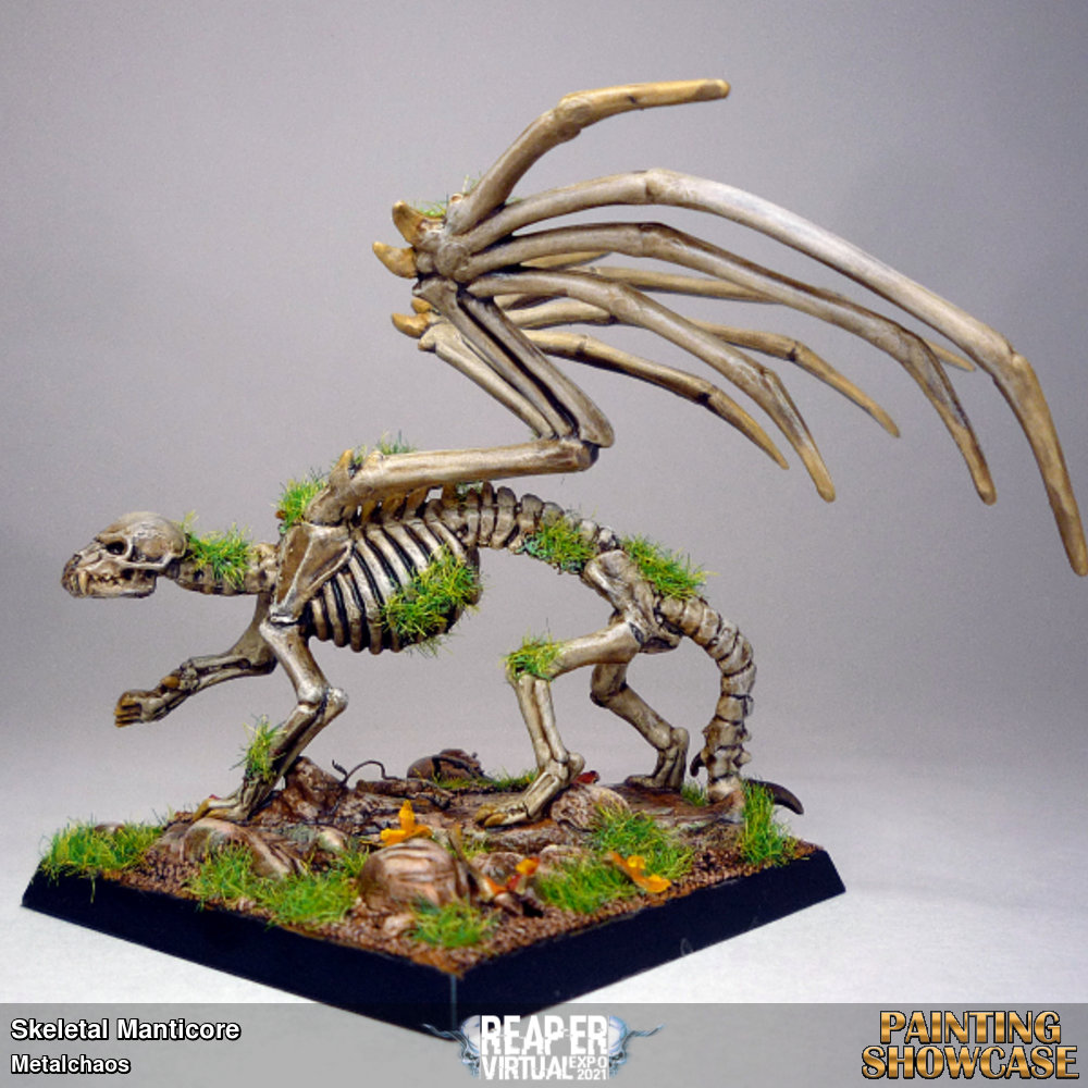 Reaper Miniatures 77931, Skeletal Manticore sculpted by Julie Guthrie.