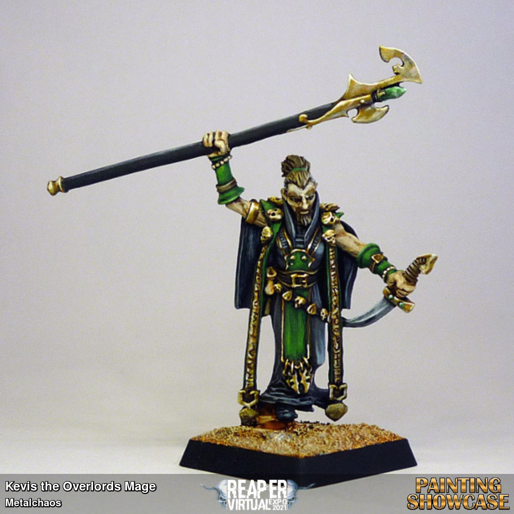 Reaper Miniatures 14124, Kevis the Overlords Mage sculpted by Chaz Elliott.