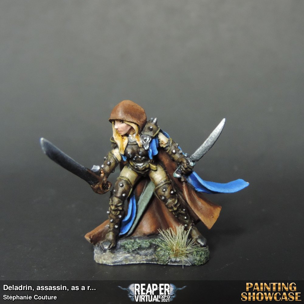 02834 Deladrin, assassin by Werner Klocke. Painted with Reaper paints.