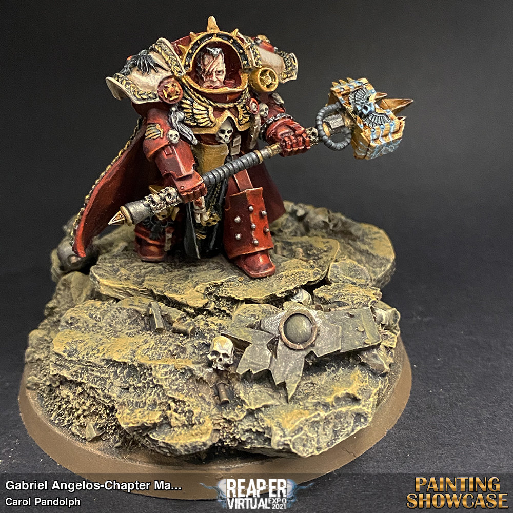 I know...it's not a Reaper, but I was so happy with how this 40K Forge World mini came out I had to enter it. Lots of details and a bit of free handing on the hammer.
