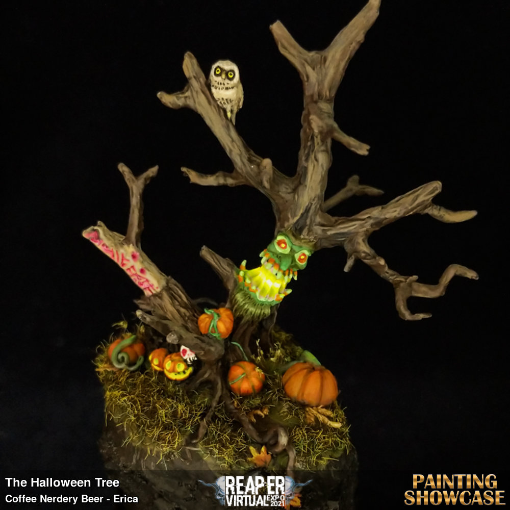 Sculpted by Jason Wiebe. In all Reaper paints. With some additional pumpkins sculpted in Green Stuff. 