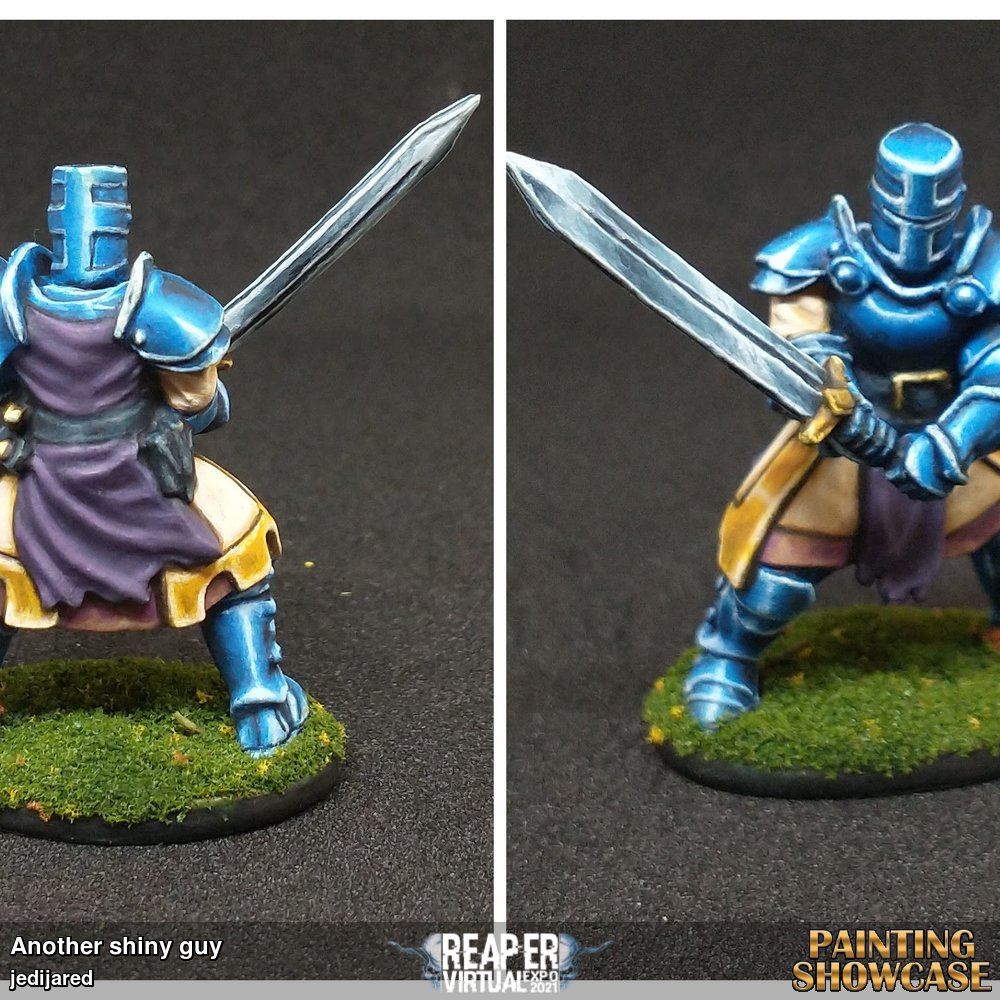 This was my second attempt at full NMM armor. It was really fun to contrast the plate with the gold fabric and blue-grey steel sword. 